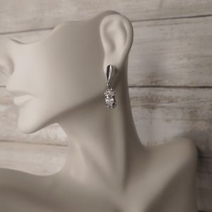Studded Crystal Dangle Earrings